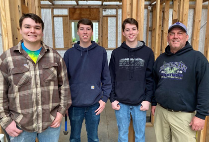   CTE Construction Trades Students and Teacher